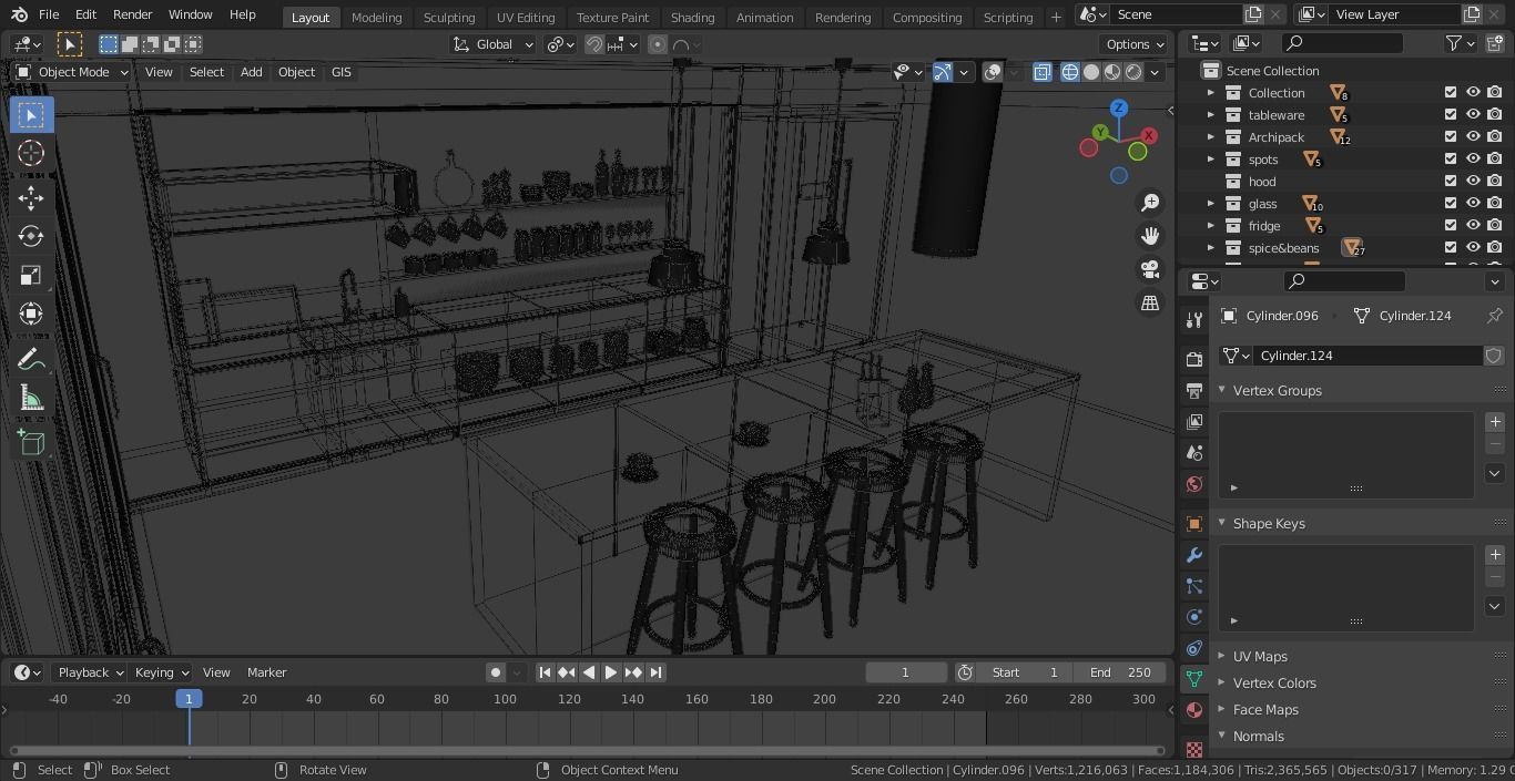 Kitchen interior  3D model_19