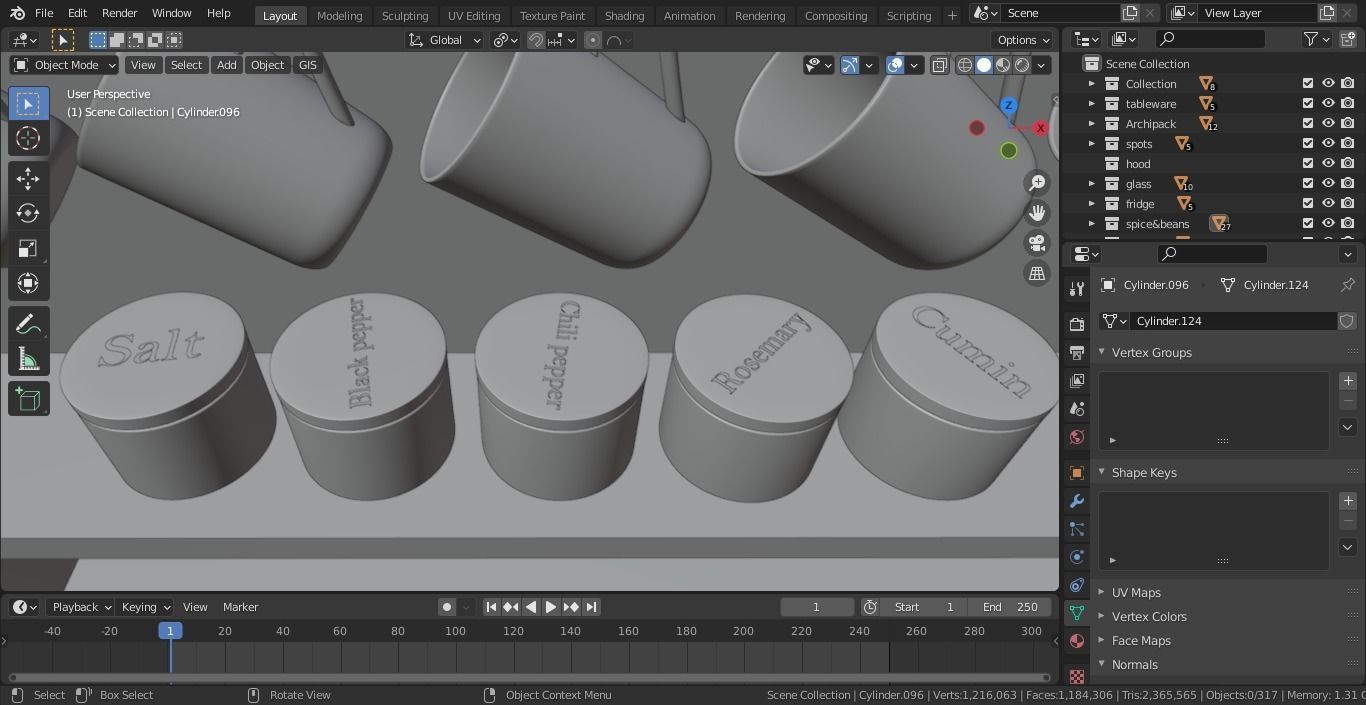 Kitchen interior  3D model_14