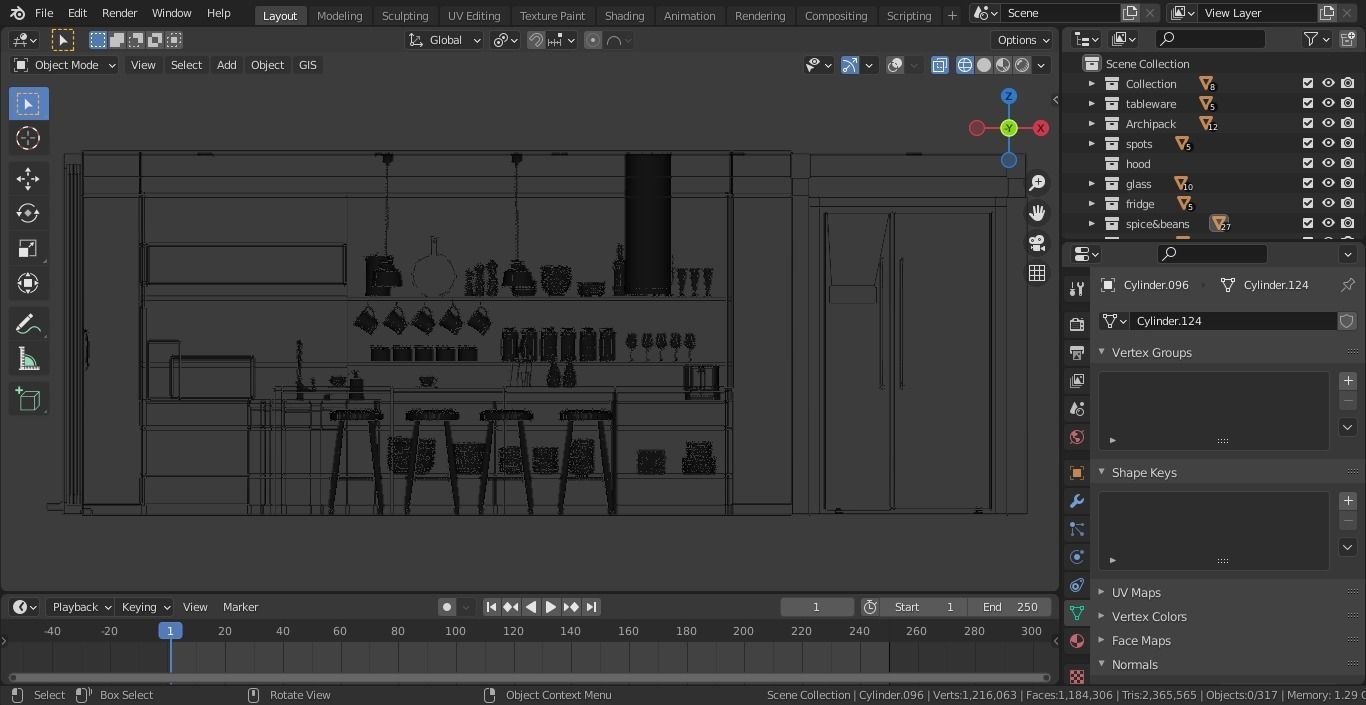 Kitchen interior  3D model_20