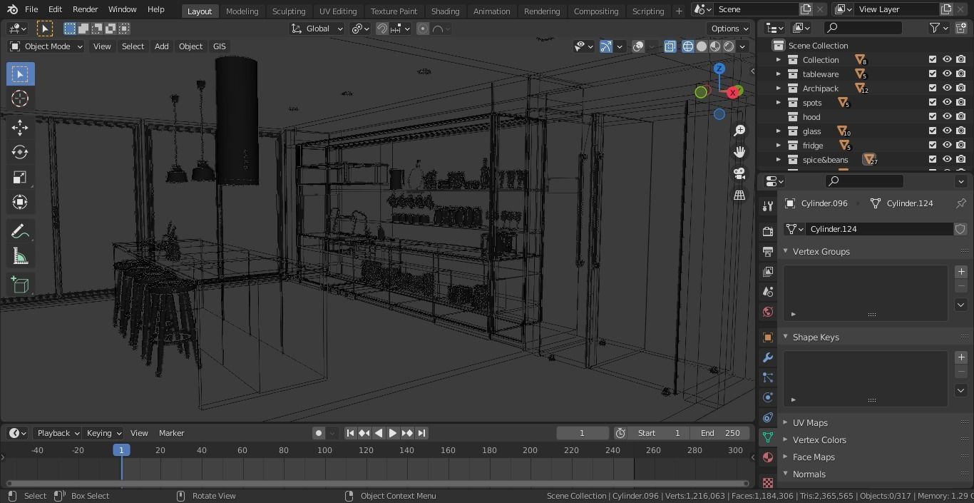 Kitchen interior  3D model_18