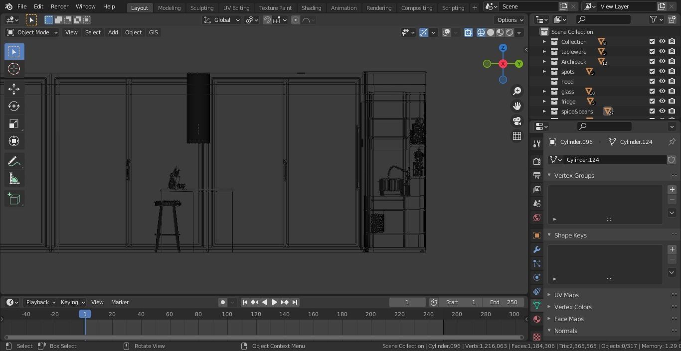 Kitchen interior  3D model_21