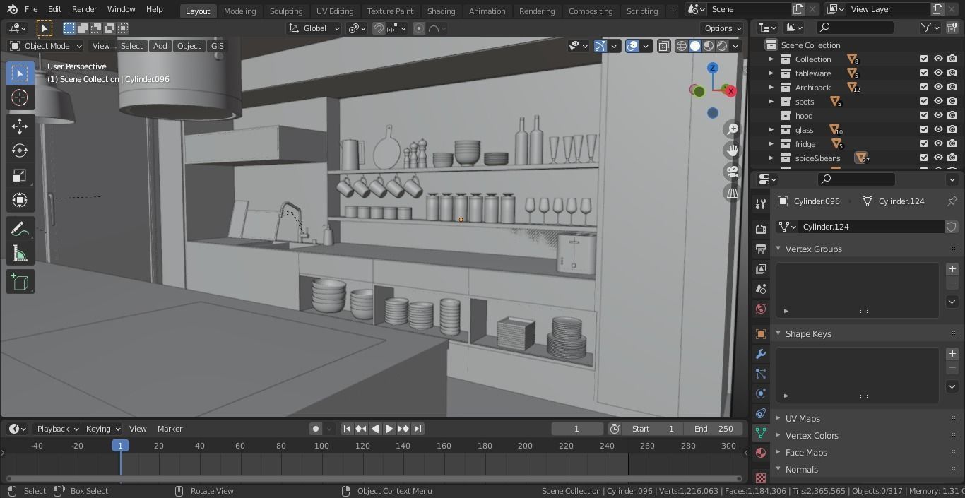 Kitchen interior  3D model_13
