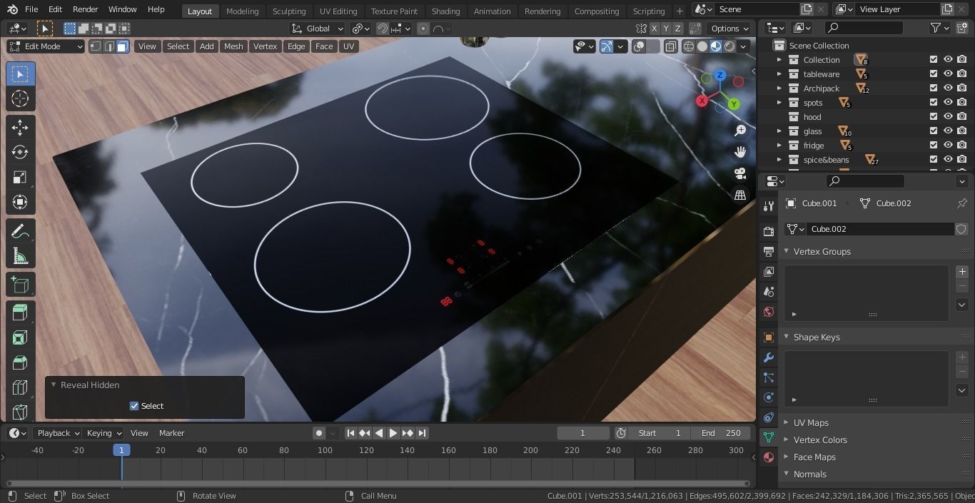 Kitchen interior  3D model_9