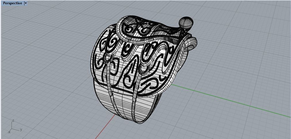 Saddle ring 3D print model_2