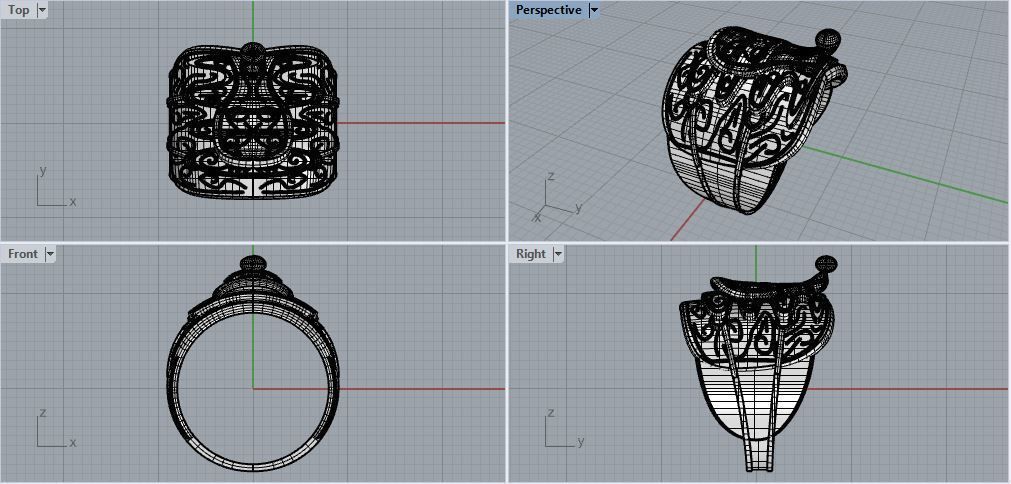 Saddle ring 3D print model_1