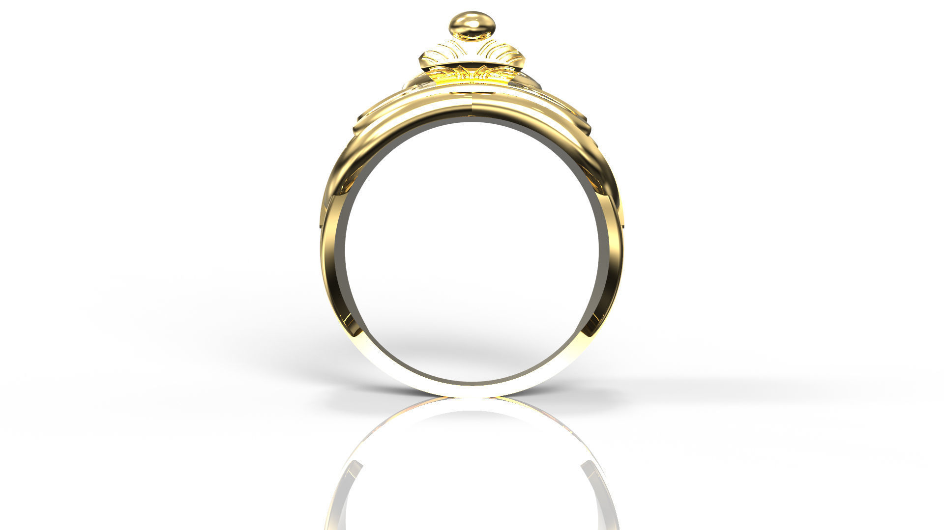 Saddle ring 3D print model_6