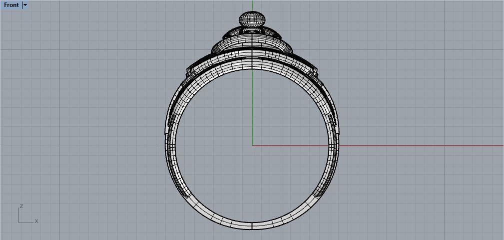 Saddle ring 3D print model_3