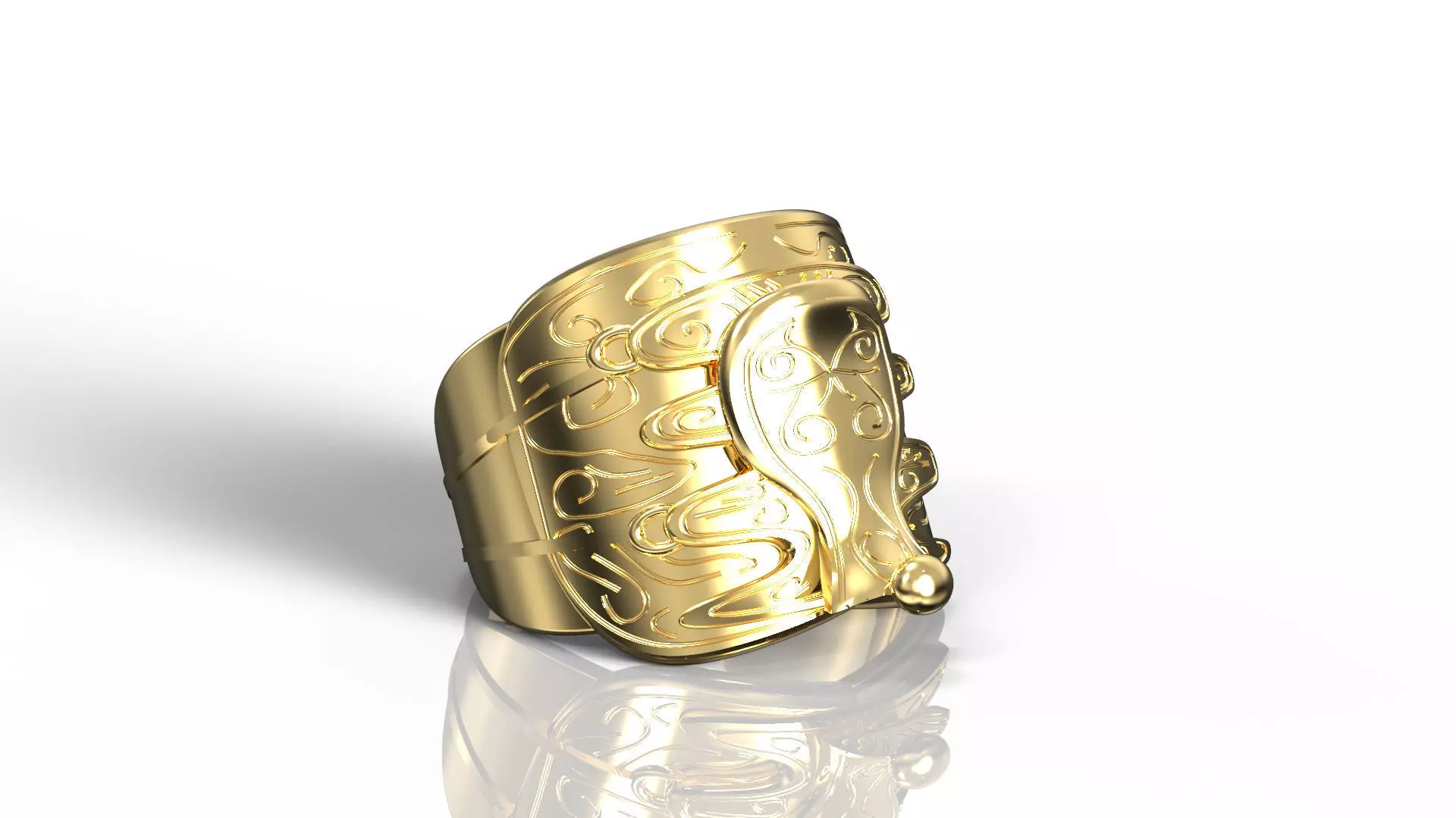 Saddle ring 3D print model_0