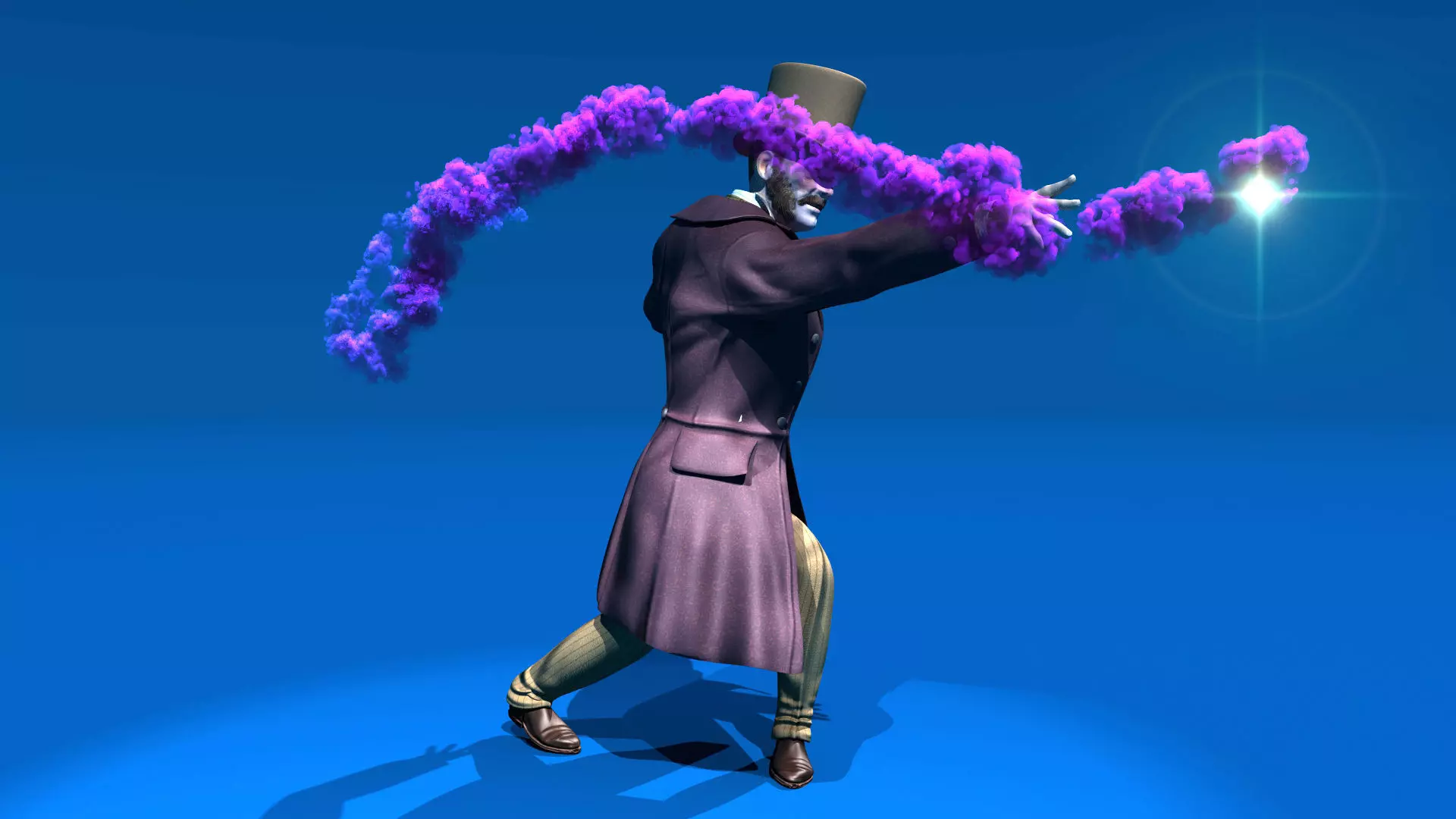 Victorian Gent Wizard - MOCAP Rig and Motion Capture Data Low-poly 3D model_0