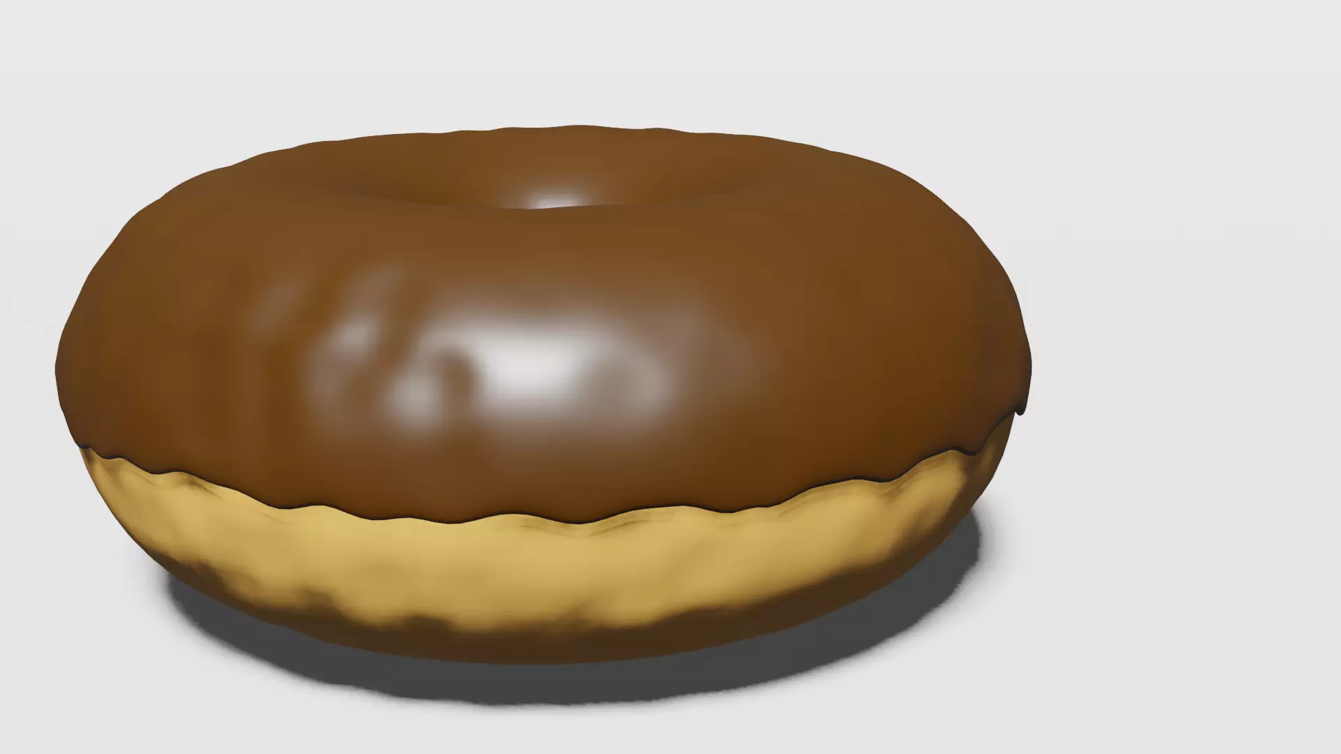 Chocolate simple donut Free 3D model