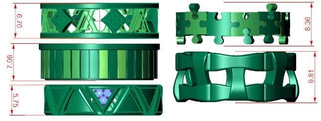 fashion ring set 3D Model Collection_15