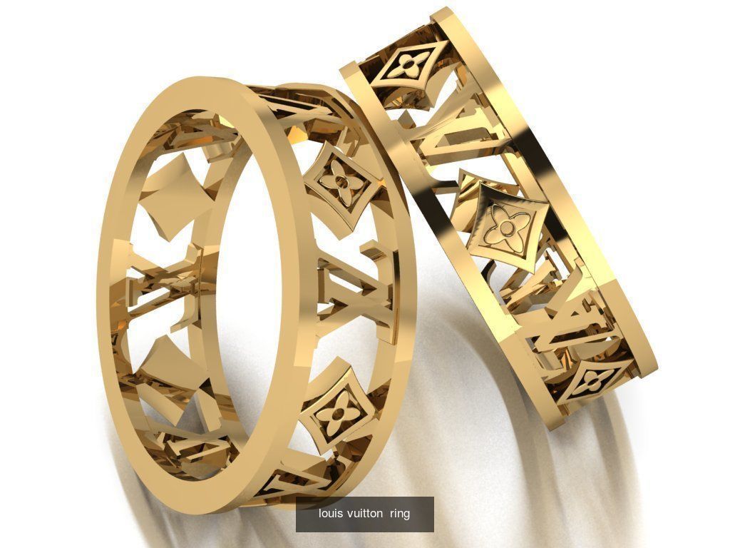fashion ring set 3D Model Collection_4