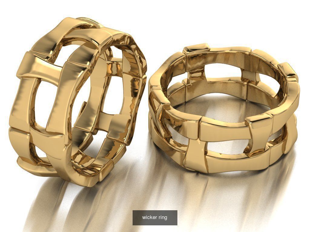 fashion ring set 3D Model Collection_3