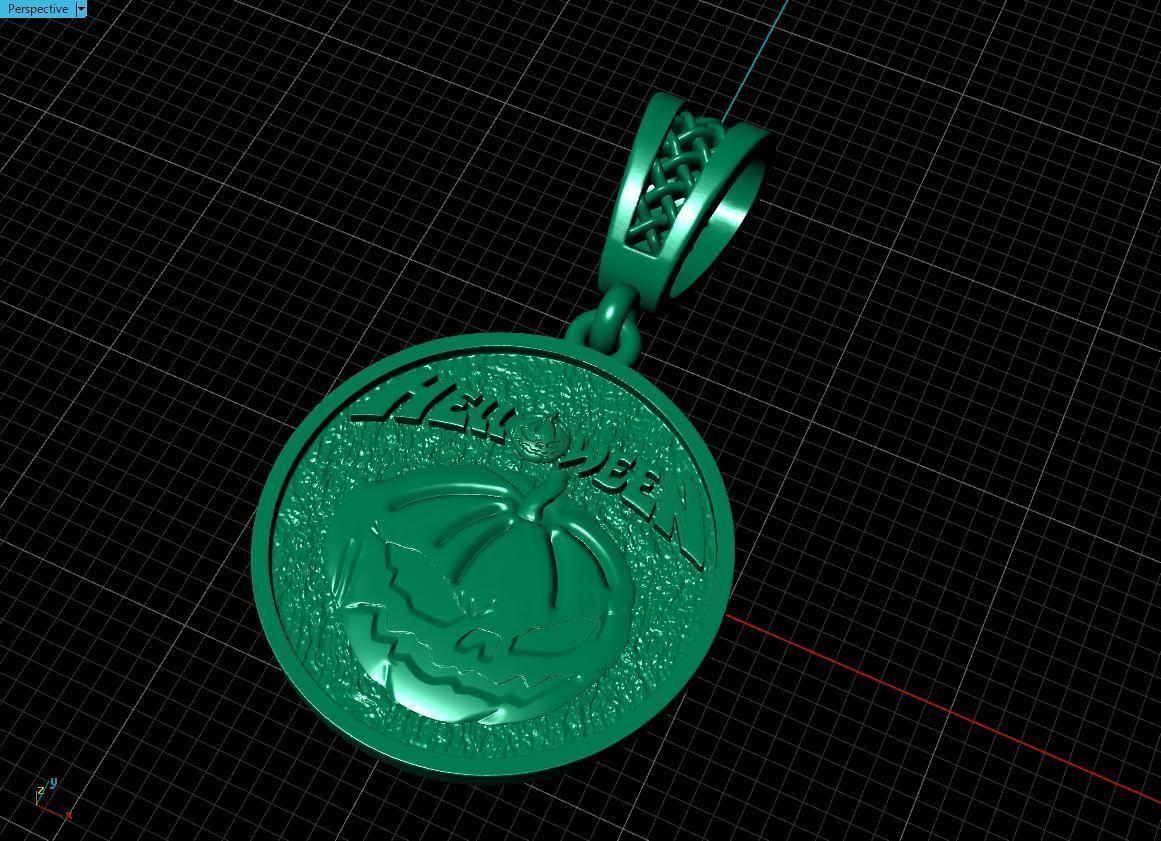 Halloween pendant 3D print model_5