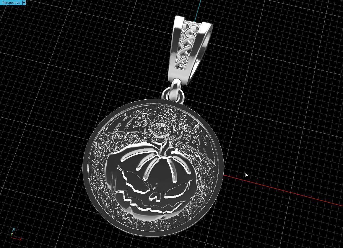 Halloween pendant 3D print model_12