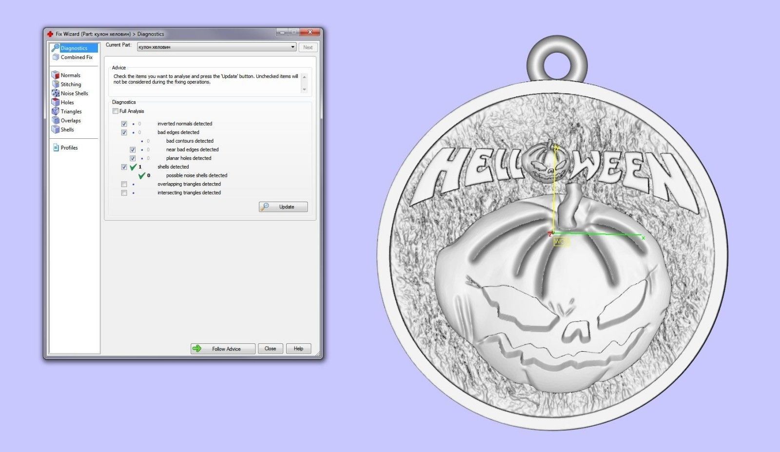 Halloween pendant 3D print model_20