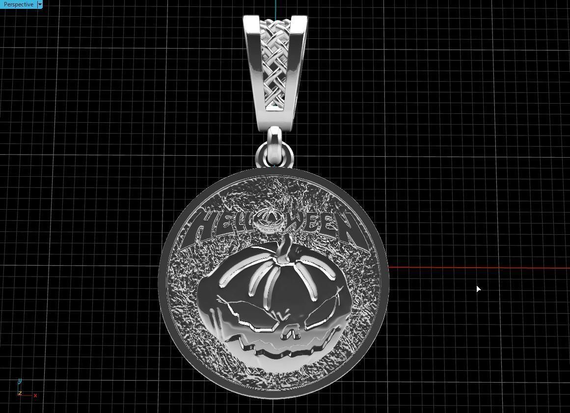 Halloween pendant 3D print model_13