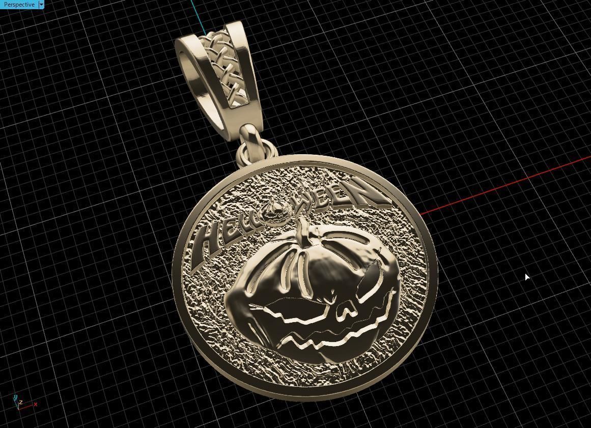 Halloween pendant 3D print model_7