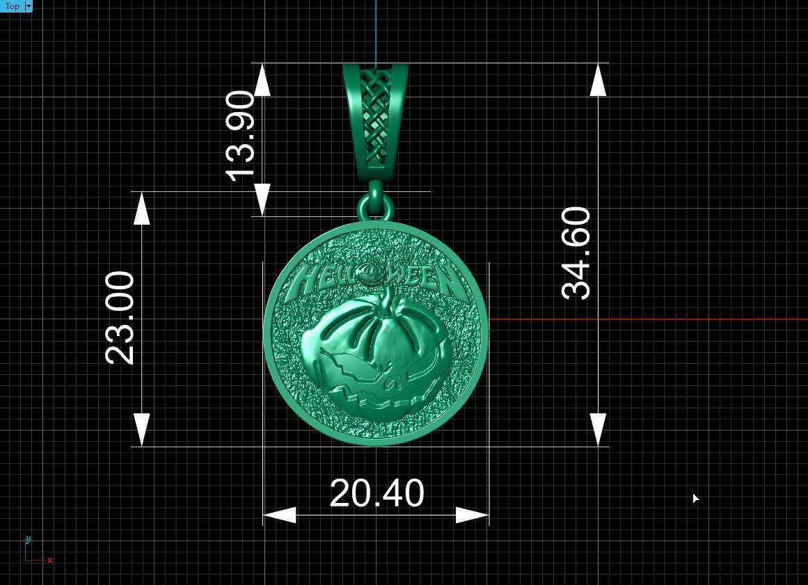 Halloween pendant 3D print model_16