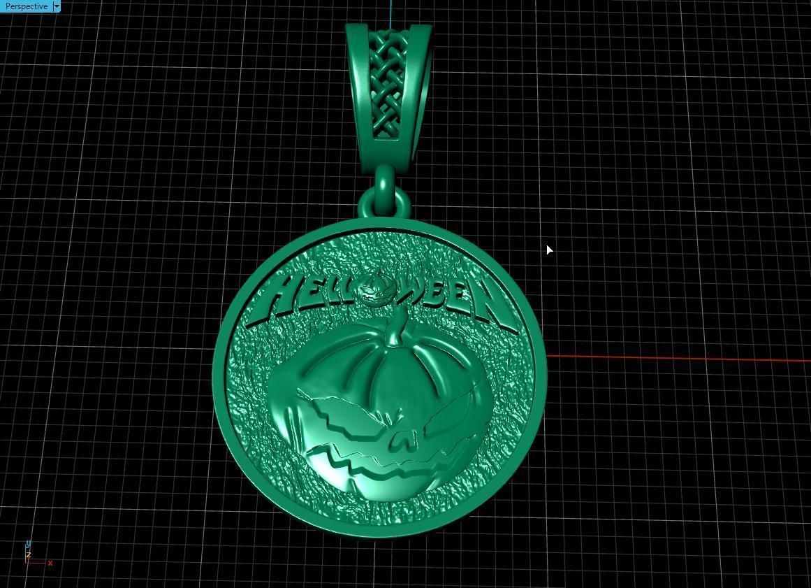 Halloween pendant 3D print model_3