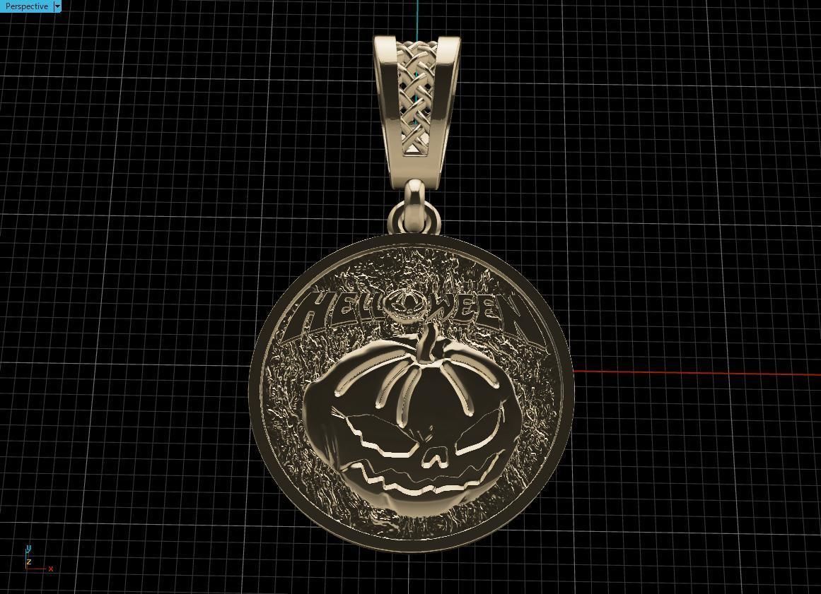 Halloween pendant 3D print model_9
