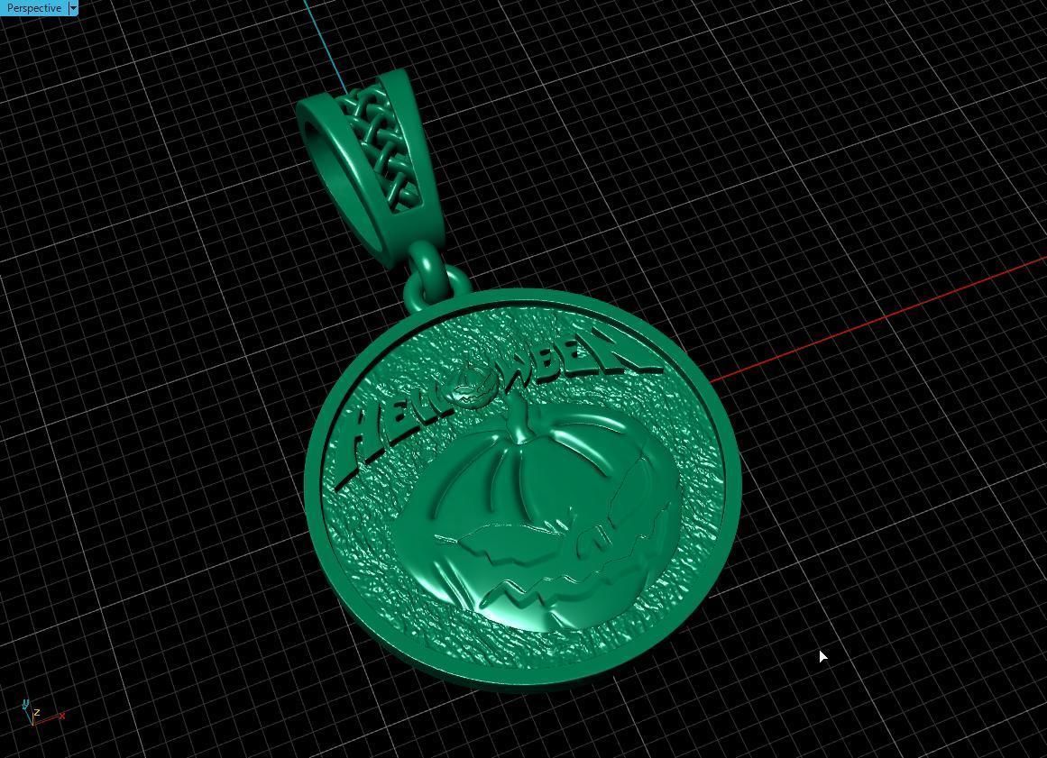 Halloween pendant 3D print model_4