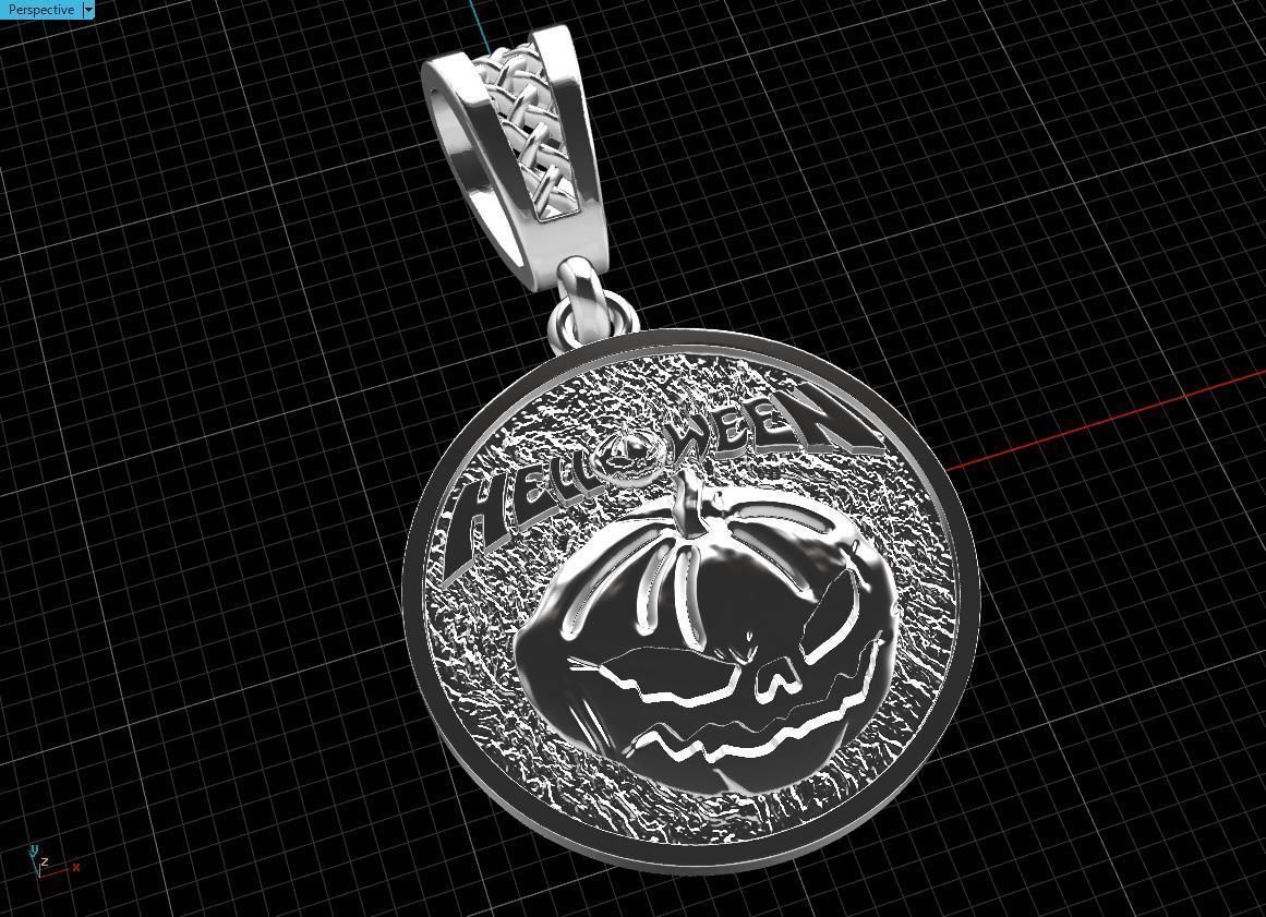 Halloween pendant 3D print model_11