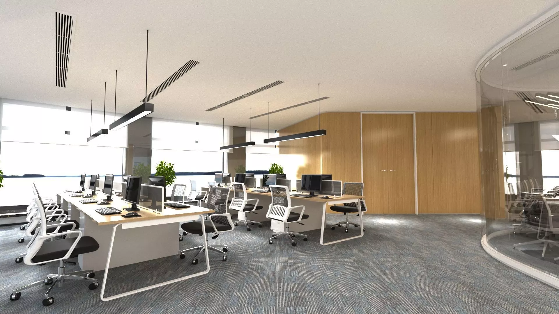 modern office interior 3D model