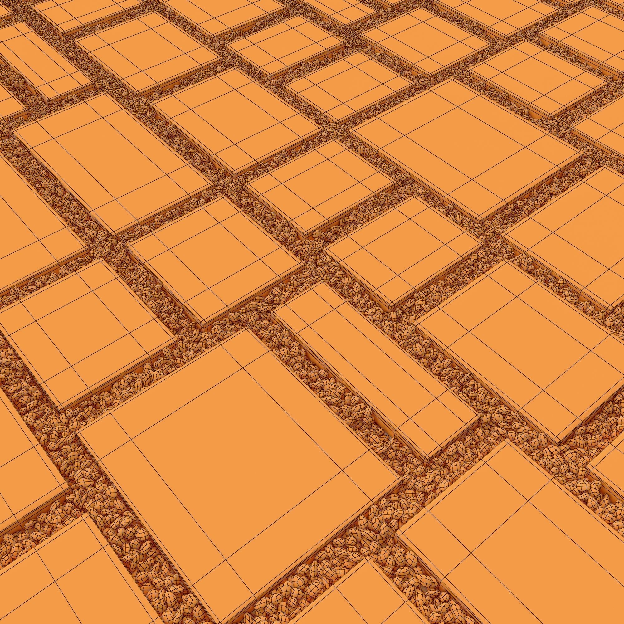 Paving tile pebble low oval n6 3D model_18