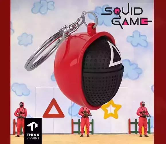 Squid Game - Soldiers and pumpkin spin faces - 3D print model - 