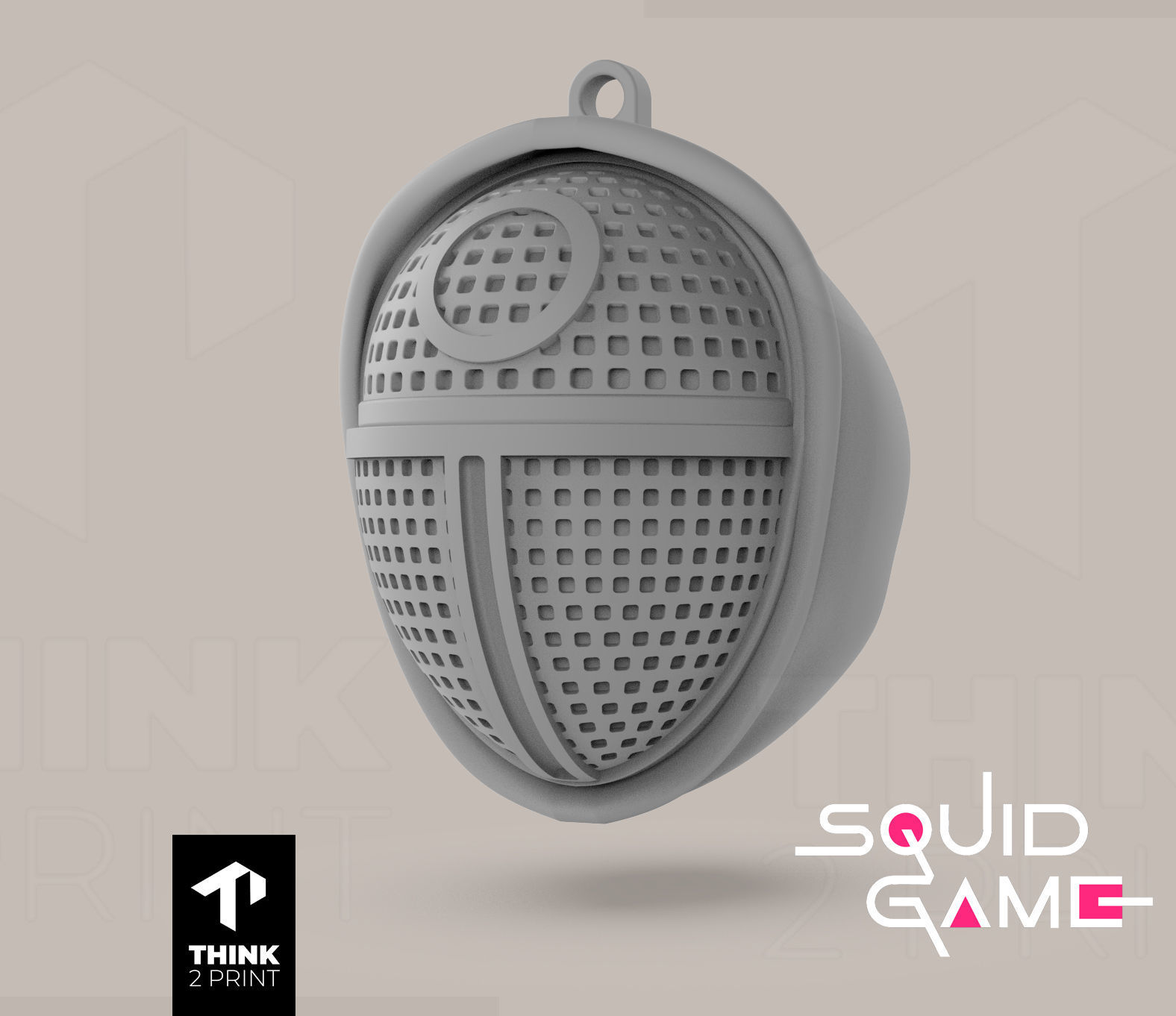 Squid Game - Soldiers and pumpkin spin faces - 3D print model - 3D print model_2