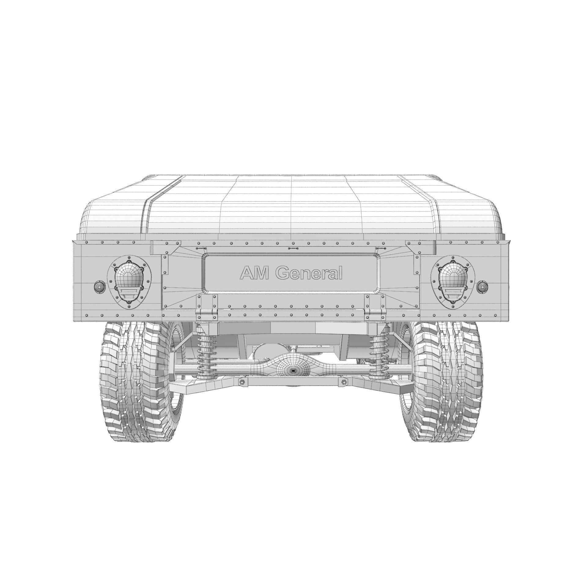 Hummer H1 Military Camouflage 3D model_16