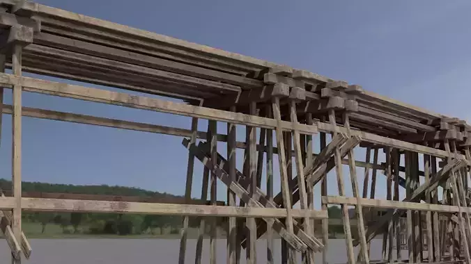 Wooden trestle PBR 4-8K