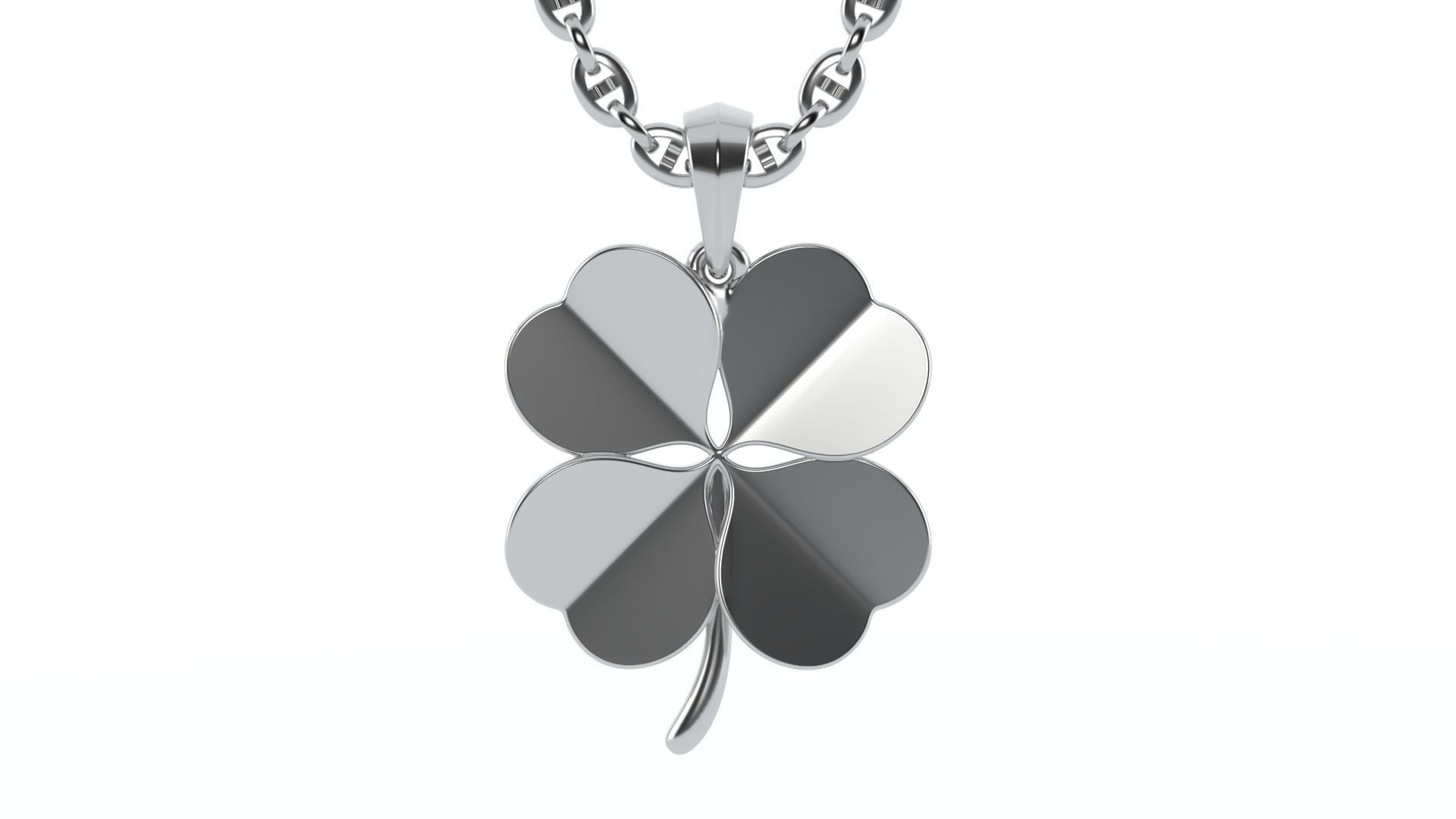 Clover pendant 3D print model_4