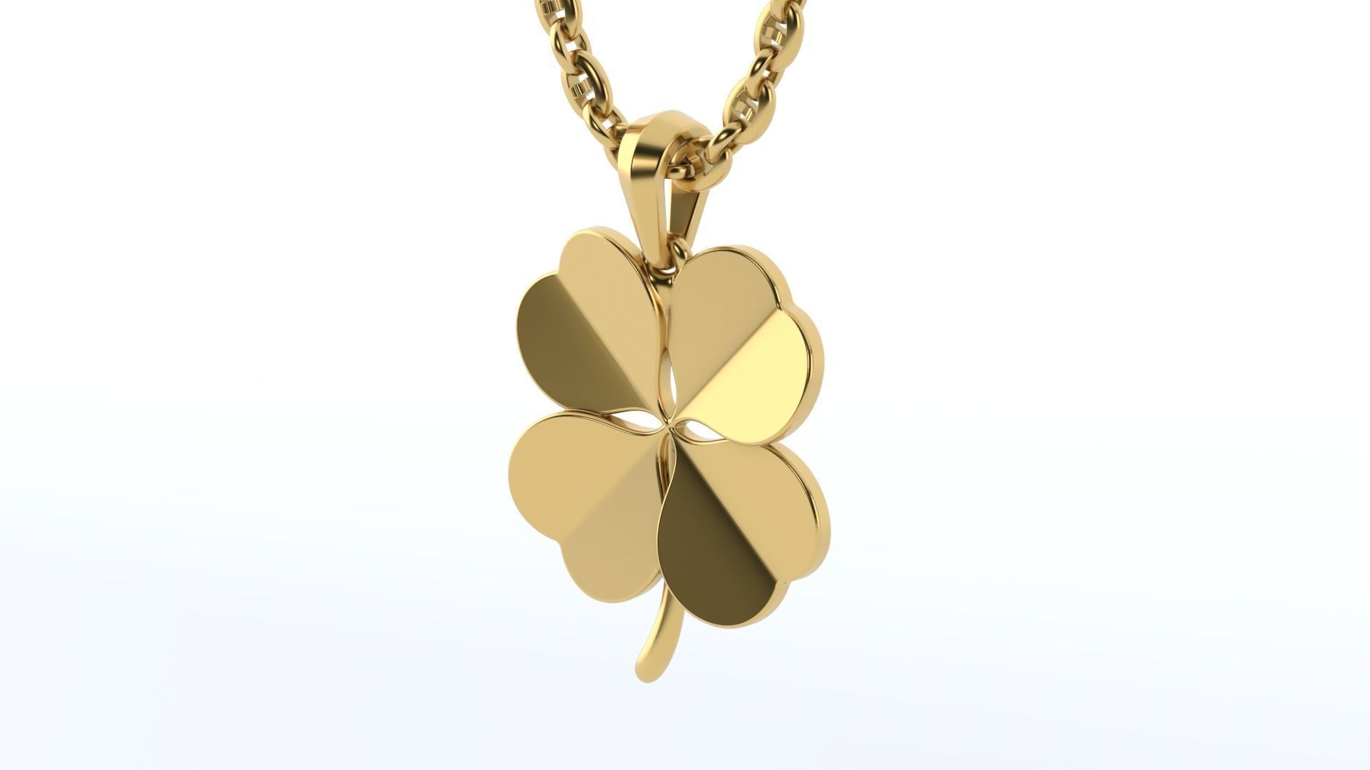 Clover pendant 3D print model_1