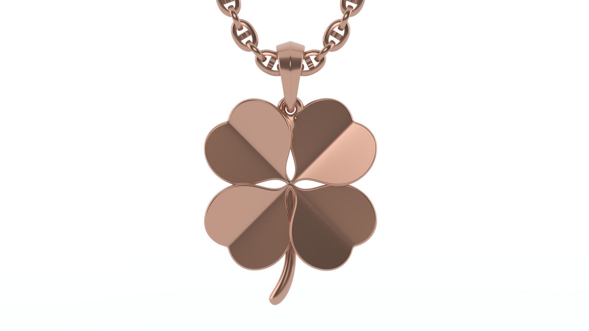 Clover pendant 3D print model_7