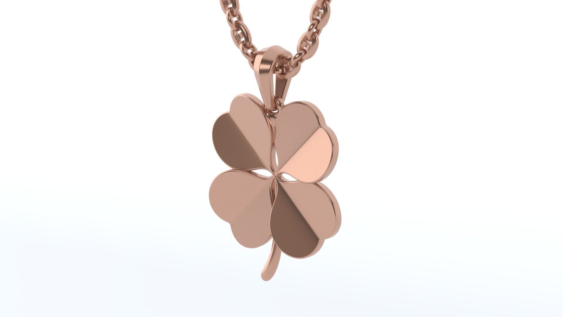 Clover pendant 3D print model_8