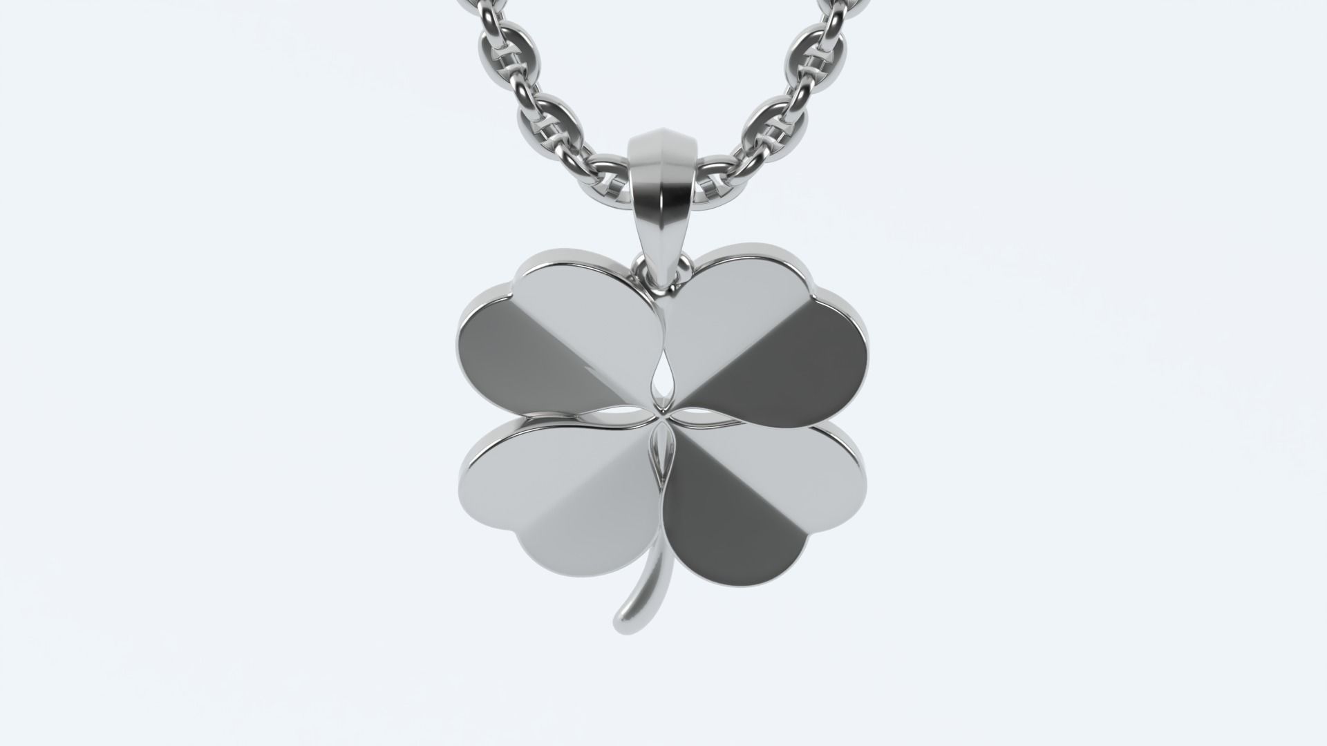 Clover pendant 3D print model_6
