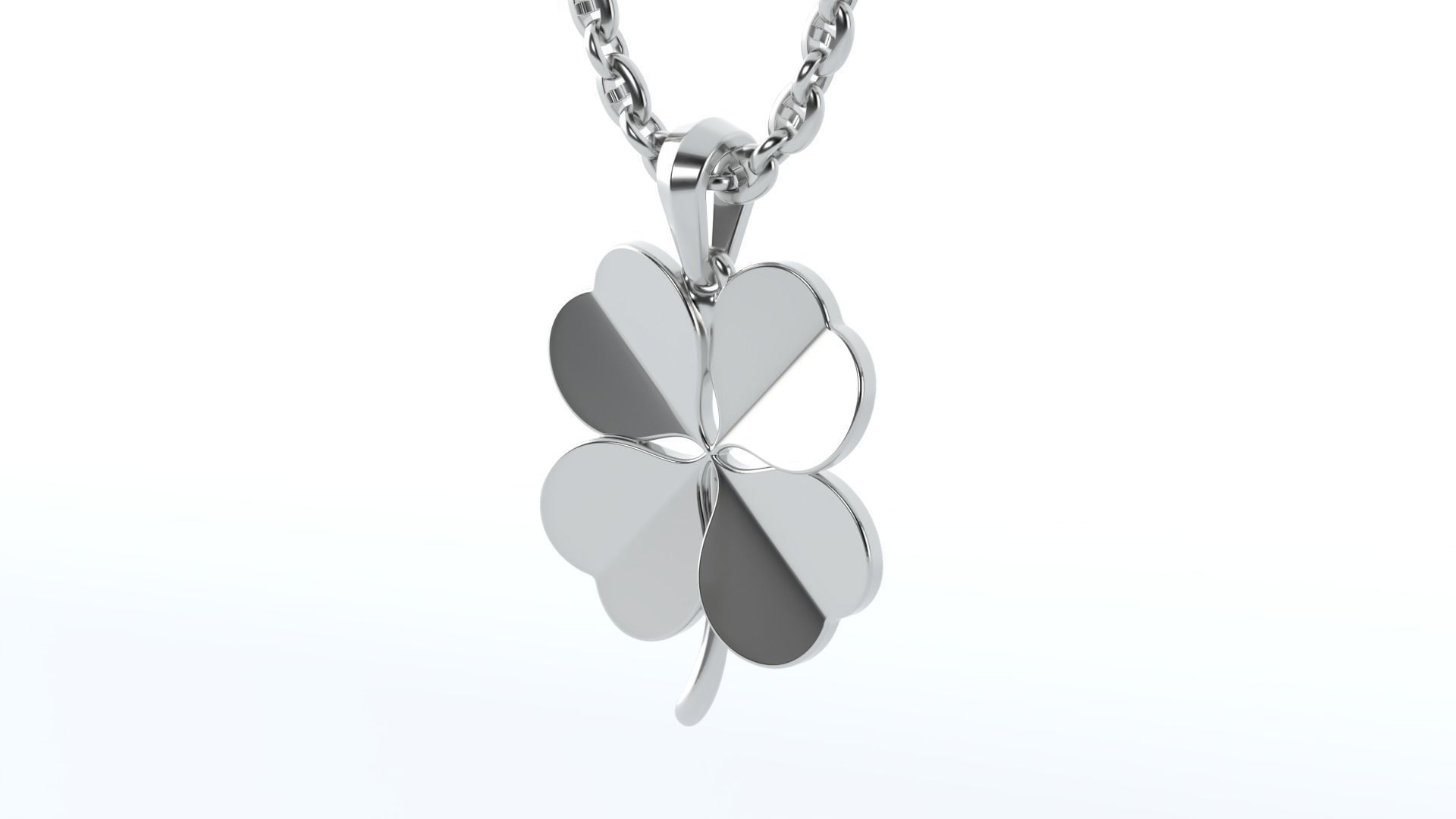 Clover pendant 3D print model_5