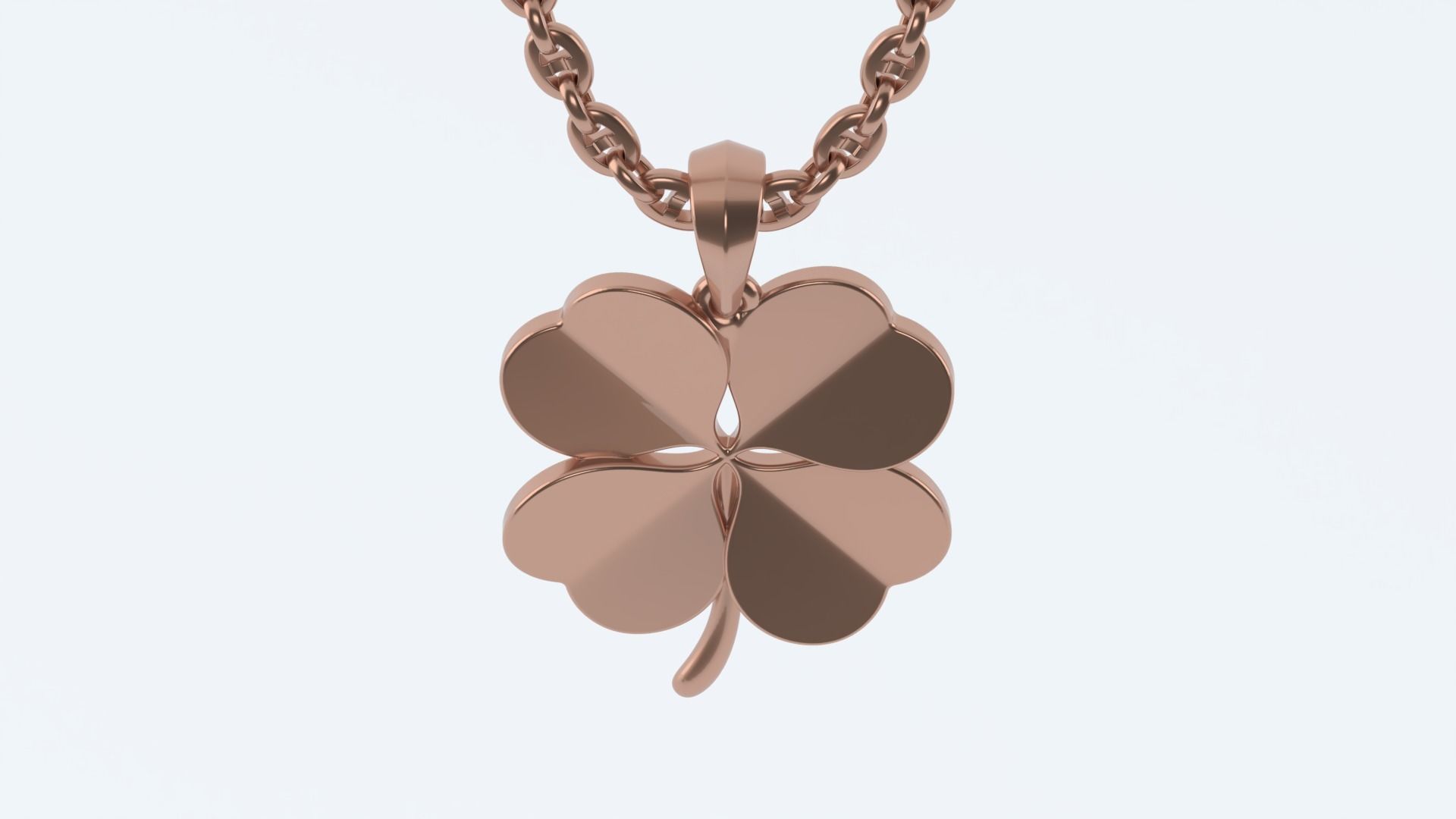 Clover pendant 3D print model_9