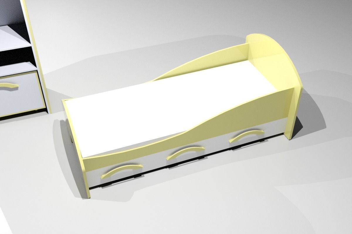 A set of children furniture Free 3D model_3