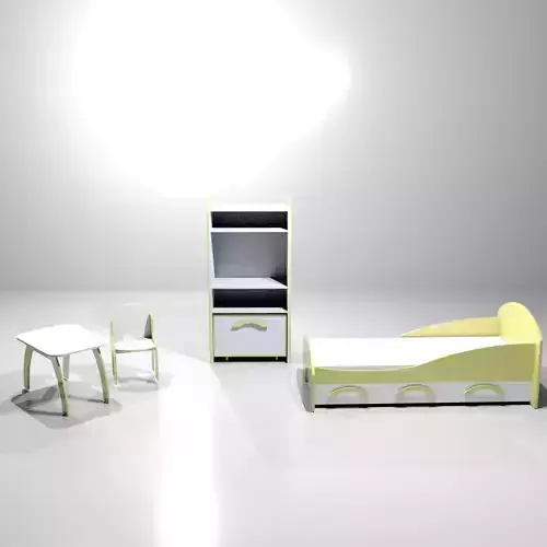 A set of children furniture Free 3D model