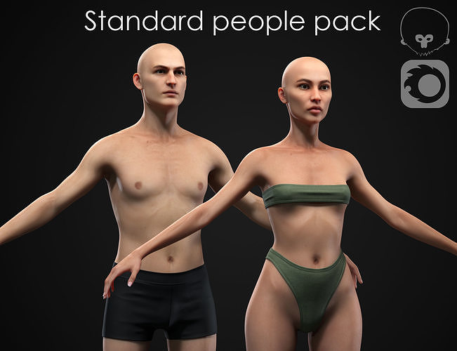 Standard people pack 3D Model Collection