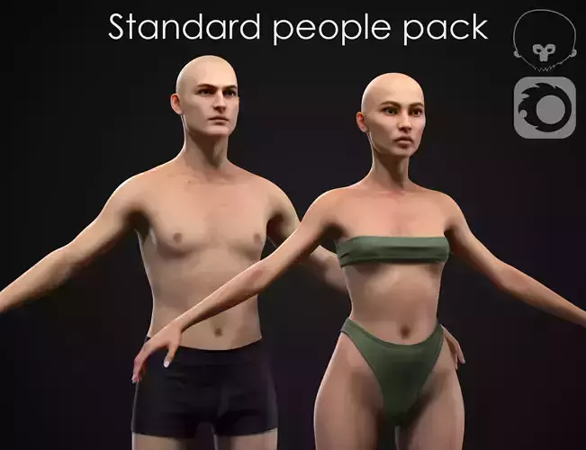 Standard people pack 3D Model Collection