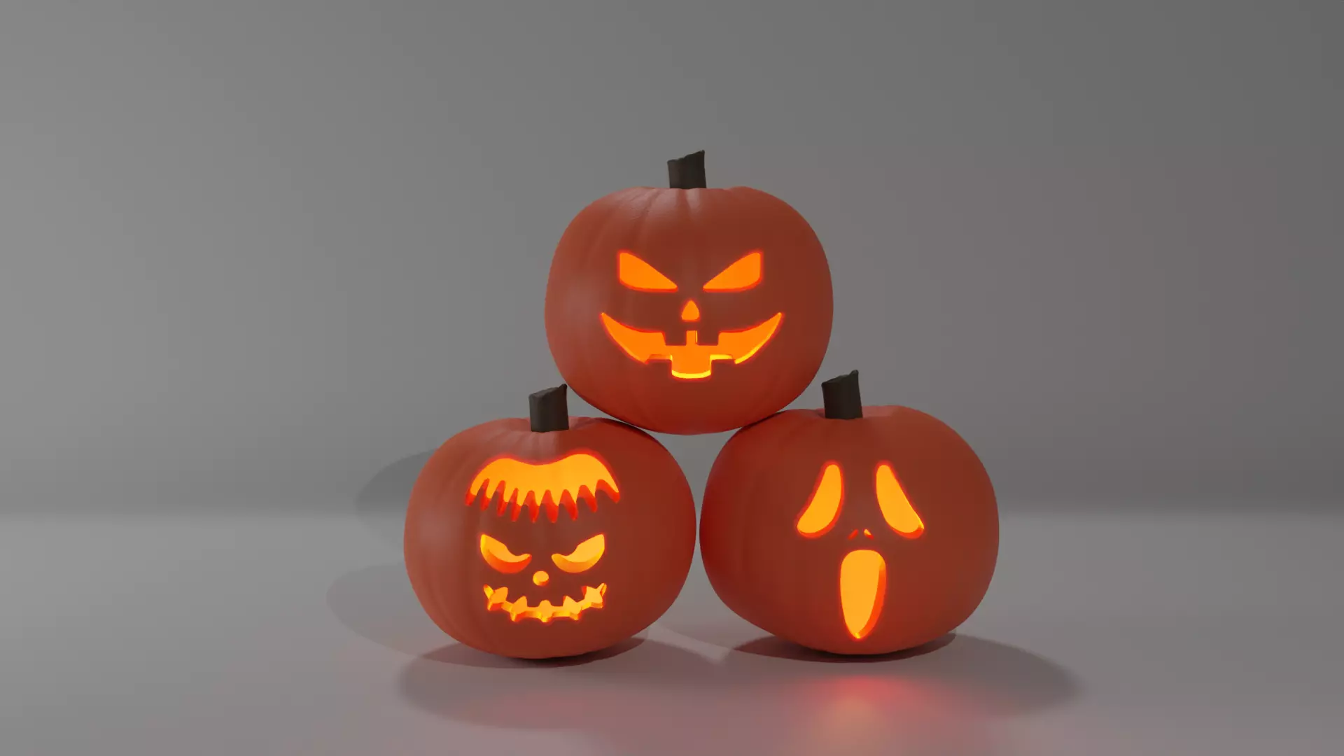 halloween pumpkin Low-poly 3D model