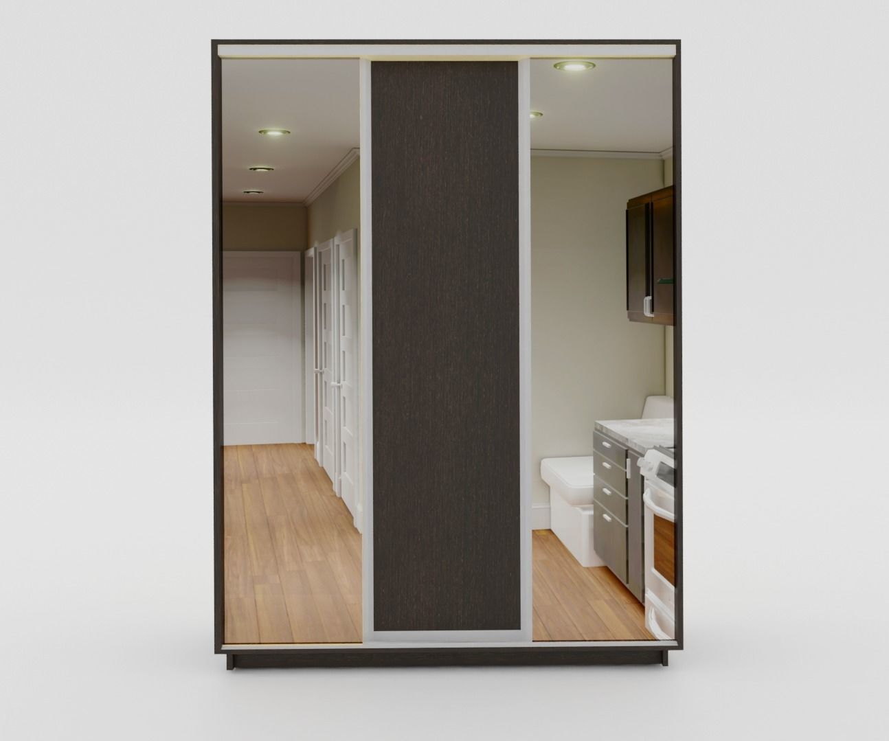 Wardrobe modern Low-poly 3D model_1