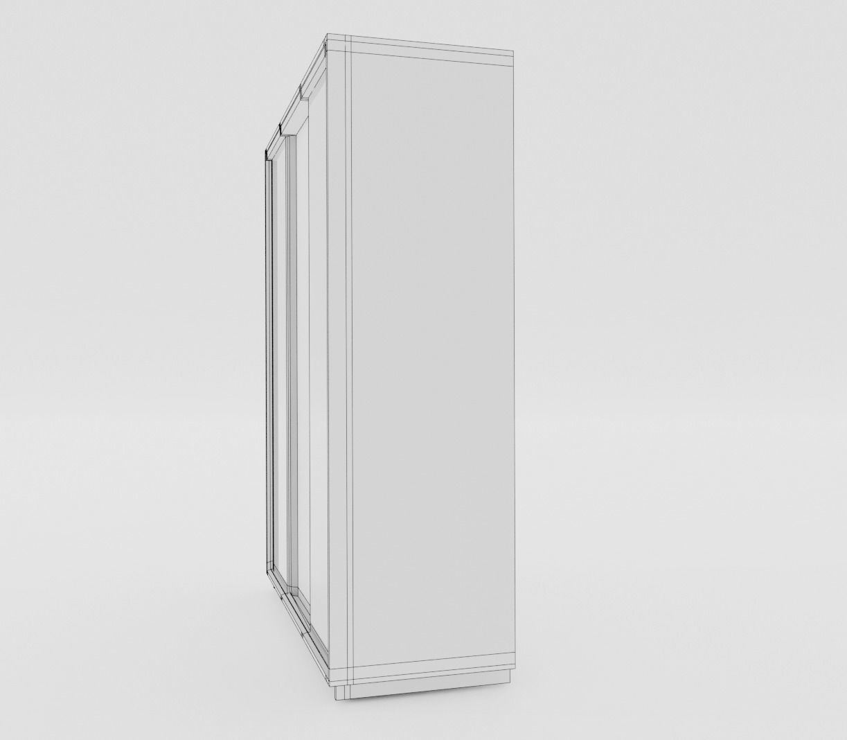 Wardrobe modern Low-poly 3D model_6
