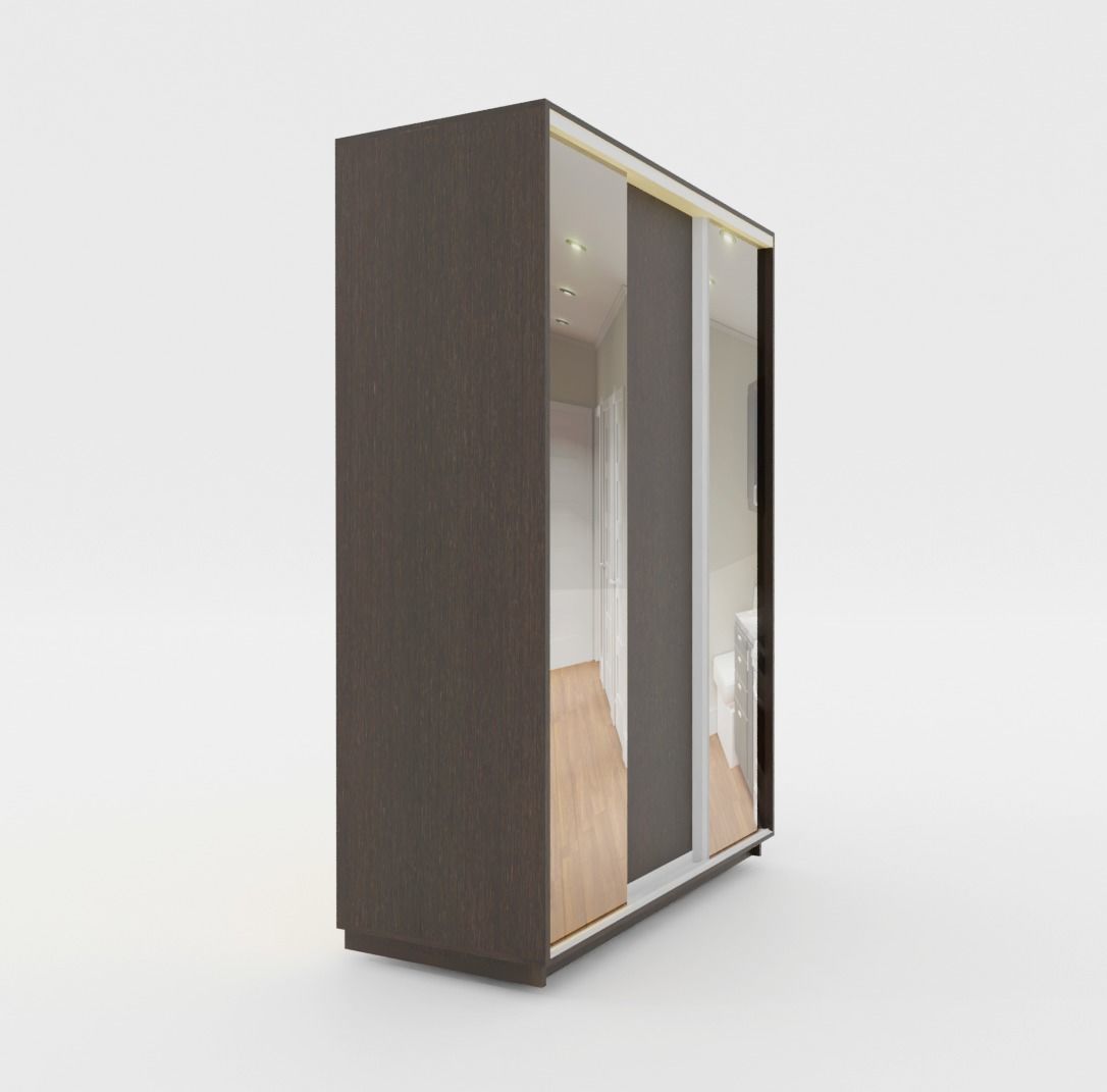 Wardrobe modern Low-poly 3D model_2