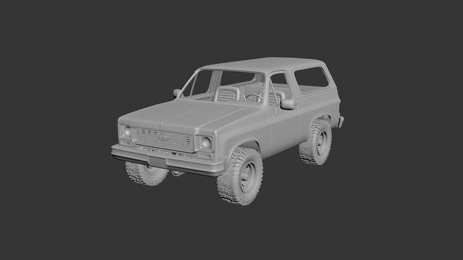 Chevrolet Blazer K5 1976 3D print model 2