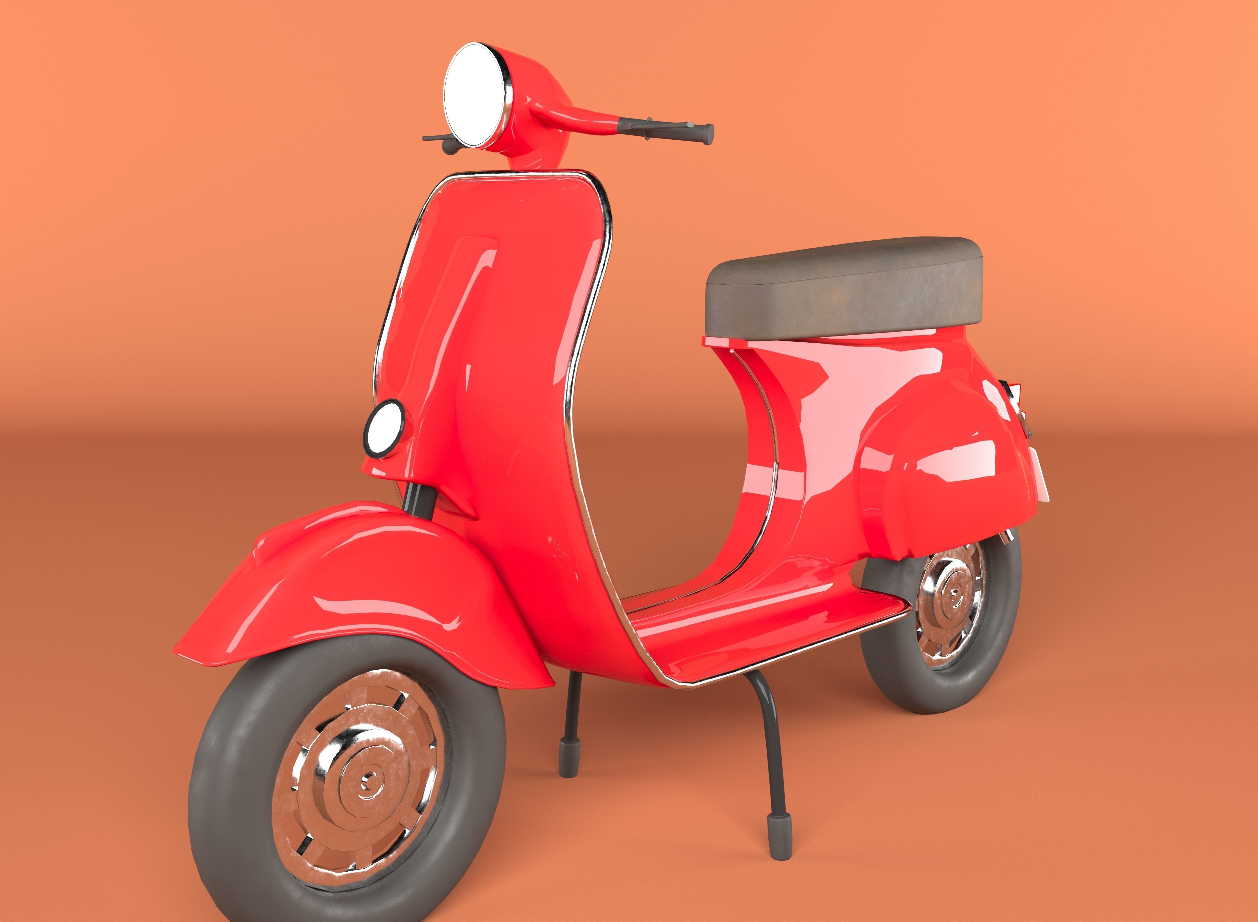 vespa scooter  3D model_1